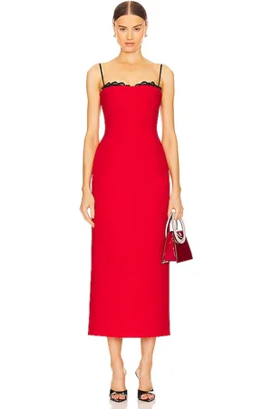 REVOLVE The New Arrivals by Ilkyaz Ozel The new arrivals by ilkyaz ozel vestido midi nolie en color rojo talla 34/XS en - Red. Talla 34/XS (también