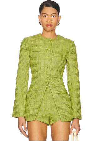 REVOLVE Amanda Uprichard Amanda uprichard chaqueta berlin en color verde talla L en - Green. Talla L (también en M, S, XL, XS).