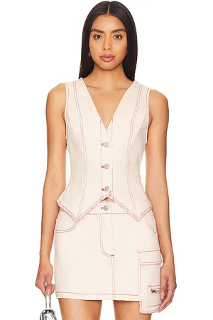 REVOLVE BY.DYLN By.dyln chaleco tyler en color nude talla XS en - Nude. Talla XS (también en L).
