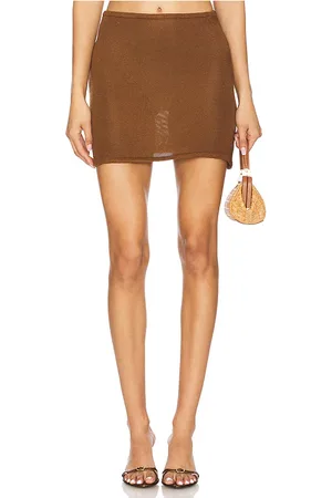 REVOLVE Flook The Label Flook the label falda jayla en color marrón talla L en - Brown. Talla L (también en M, S, XL).