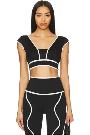 REVOLVE Port de Bras Port de bras sienna rib top en color talla L en - Black. Talla L (también en M, S, XL, XS).
