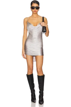 REVOLVE Jaded London Jaded london vestido marl fringe en color metálico talla L en - Metallic Silver. Talla L (también en XL).