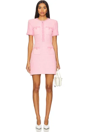 REVOLVE Self-portrait Self-portrait mini vestido de manga corta en color talla L en - Pink. Talla L (también en M).