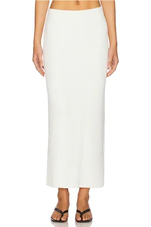 REVOLVE Enza Costa Enza costa falda punto en color blanco talla L en - White. Talla L (también en M, S, XS).