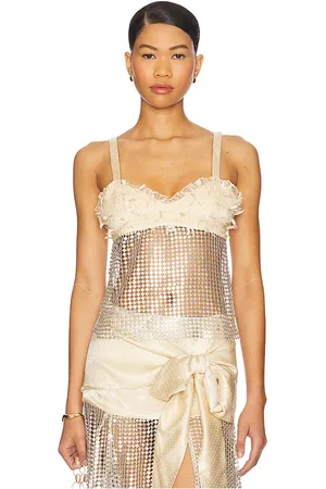 REVOLVE SIEDRES Siedres locean top en color cream,metallic silver talla 36 en - Cream,Metallic Silver. Talla 36 (también en 38, 40).
