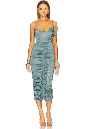 REVOLVE PatBO Patbo vestido midi de flores dune en color talla 4 en - Blue. Talla 4 (también en 8).