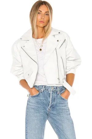 REVOLVE LAMARQUE Lamarque chaqueta cuero dylan en color talla M en - White. Talla M (también en S).