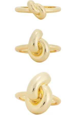 REVOLVE Jennifer Fisher Jennifer fisher juego de 3 anillos en color oro metálico talla 5 en - Metallic Gold. Talla 5 (también en 6, 7, 8).