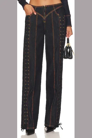 REVOLVE LIONESS Lioness daydream tie up jeans en color denim-dark talla L en - Denim-Dark. Talla L (también en M, S, XS).