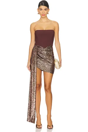 REVOLVE Nookie Nookie minivestido monet en color cobre metálico talla M en - Metallic Copper. Talla M (también en S, XL).