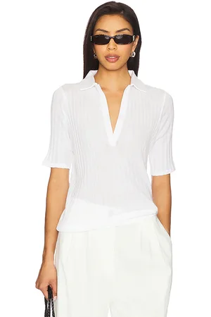 REVOLVE Vince Vince polo con mangas al codo en color blanco talla L en - White. Talla L (también en M, S, XS).