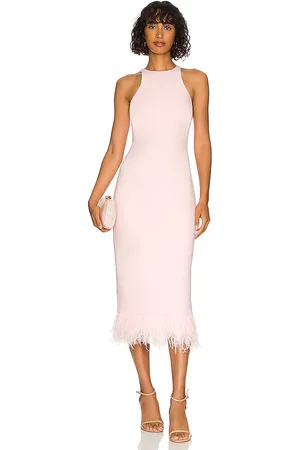 REVOLVE LIKELY Likely vestido midi chandler en color rubor talla 0 en - Blush. Talla 0 (también en 00).