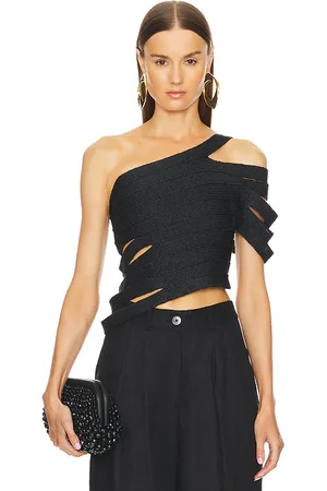 REVOLVE Cult Gaia Cult gaia sashi knit top en color talla S en - Black. Talla S (también en XS).