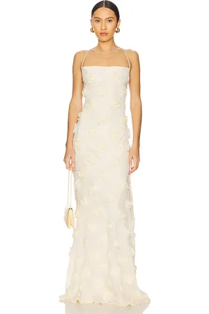 REVOLVE Nookie Nookie vestido largo rosalie en color crema talla M en - Cream. Talla M (también en XL).