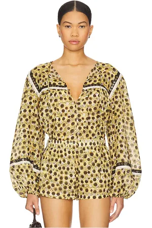REVOLVE SIEDRES Siedres blusa nuya en color amarillo talla 34 en - Yellow. Talla 34 (también en 36, 38, 40, 42).