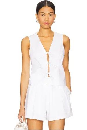 REVOLVE Steve Madden Steve madden top sin mangas aliza en color talla L en - White. Talla L (también en M, S, XL, XS).