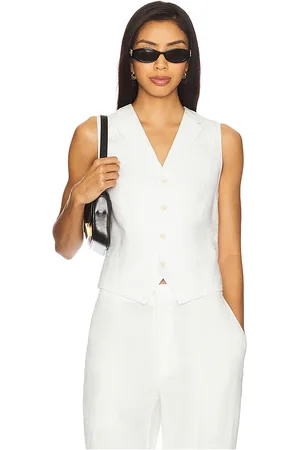 REVOLVE Polo Ralph Lauren Polo ralph lauren chaleco linen pauline en color ivory talla 0 en - Ivory. Talla 0 (también en 00, 2, 4, 8).