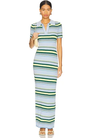 REVOLVE Monse Monse maxivestido a rayas en color azul talla L en - Blue. Talla L (también en M, S, XS).