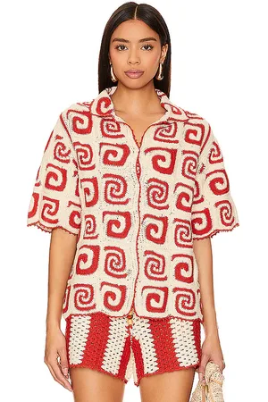 REVOLVE Rhode Rhode camisa hugo en color rojo talla M en - Red. Talla M (también en S).