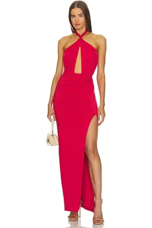 REVOLVE Michael Costello Michael costello vestido largo morgan en color talla S en - Red. Talla S (también en XL).