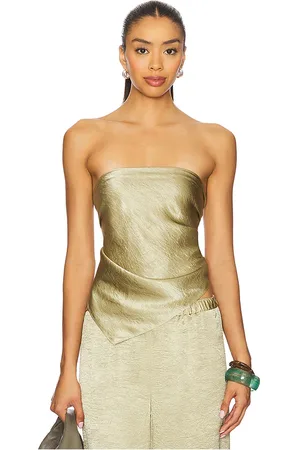 REVOLVE Enza Costa Enza costa top fular en color verde salvia talla all en - Sage. Talla all.