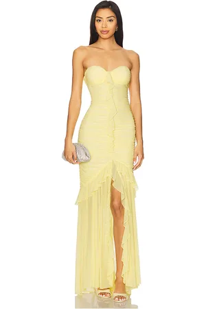 REVOLVE MAJORELLE Majorelle vestido largo giules en color amarillo talla M en - Yellow. Talla M (también en S, XL, XS).