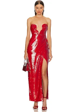 REVOLVE Michael Costello Michael costello vestido giselle en color talla L en - Red. Talla L (también en XS).