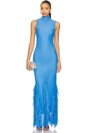 REVOLVE Especia Especia vestido largo aneta en color talla L en - Blue. Talla L (también en M, S).
