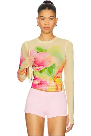 REVOLVE AFRM Afrm kaylee top en color yellow,pink talla 1X en - Yellow,Pink. Talla 1X (también en 3X, L, M, S, XL, XS, XXL, XXS).