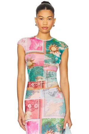 REVOLVE AFRM Afrm nina top en color pink,teal talla 1X en - Pink,Teal. Talla 1X (también en 3X, L, M, S, XL, XS, XXL, XXS).