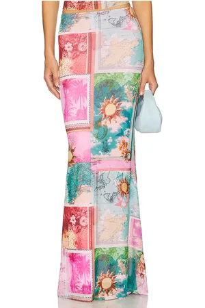REVOLVE AFRM Afrm falda tegan en color pink,teal talla 1X en - Pink,Teal. Talla 1X (también en 3X, L, M, S, XL, XS, XXL, XXS).