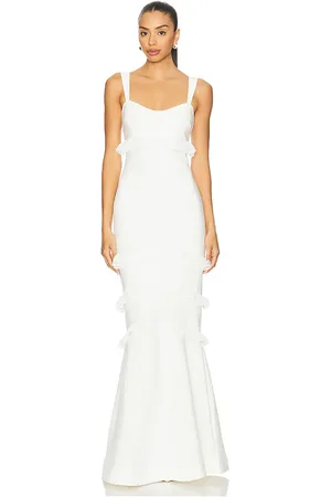 REVOLVE LIKELY Likely vestido largo solana en color talla 0 en - White. Talla 0 (también en 00, 10, 12, 2, 4, 6, 8).