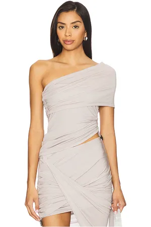 REVOLVE Helmut Lang Helmut lang parte superior asimétrica protect en color gris claro talla L en - Light Grey. Talla L (también en S, XS).