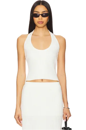 REVOLVE 4th & Reckless 4th & reckless top de punto con cuello halter ivey en color ivory talla S en - Ivory. Talla S (también en ).