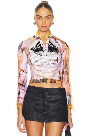 REVOLVE Diesel Diesel top manga larga printed en color naranja talla S en - Orange. Talla S (también en XS).