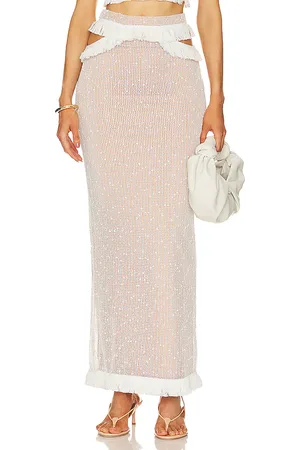 REVOLVE Michael Costello Michael costello falda noomi en color blanco talla XL en - White. Talla XL (también en XS).