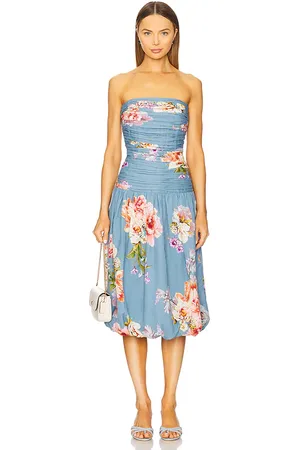 REVOLVE HEMANT AND NANDITA Hemant and nandita vestido midi dress en color azul talla L en - Blue. Talla L (también en M, S, XL, XS, XXS).