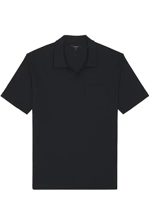 REVOLVE Vince Vince camisa con cuello johnny en color azul marino talla L en - Navy. Talla L (también en M, S, XL/1X).