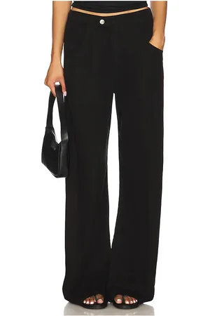 REVOLVE EB Denim Eb denim pantalón de lino con lazo eddie en color talla L en - Black. Talla L (también en M, S).