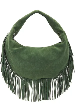 REVOLVE Understated Leather Understated leather bolso hobo fringed en color verde talla all en - Green. Talla all.