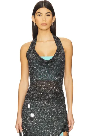 REVOLVE PH5 Ph5 top halter elektra sequins en color negro talla M en - Black. Talla M (también en S).
