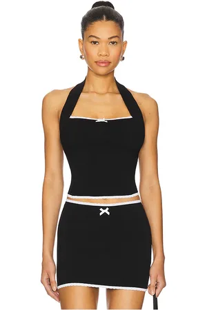 REVOLVE MAJORELLE Majorelle moriah halter top en color talla L en - Black. Talla L (también en M, S, XL, XS, XXS).