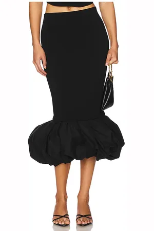 REVOLVE SIMKHAI Simkhai falda midi camille en color talla L en - Black. Talla L (también en M, S, XS).