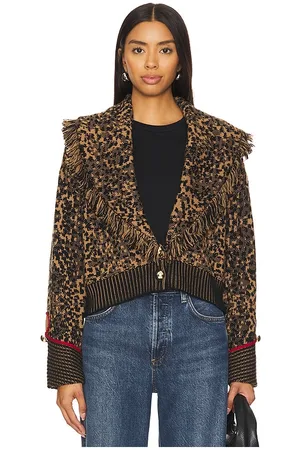 REVOLVE Hayley Menzies Hayley menzies cárdigan con cuello en color marrón talla M en - Brown. Talla M (también en S).