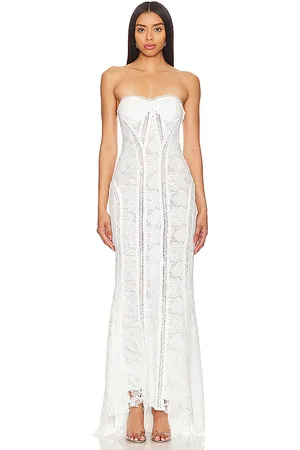 REVOLVE ROCOCO SAND Rococo sand vestido largo paris lace en color talla M en - White. Talla M (también en L).