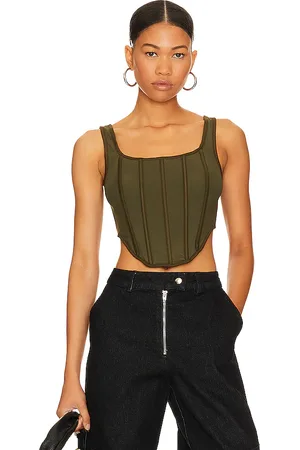 REVOLVE BY.DYLN By.dyln clyde corset en color verde oliva talla S en - Olive. Talla S (también en XS).