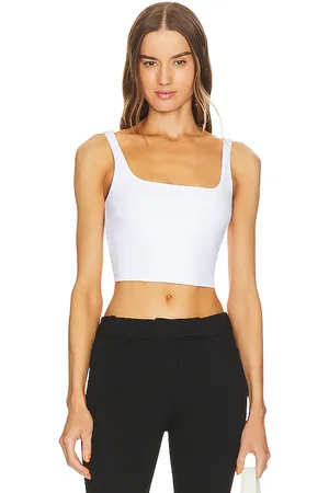 REVOLVE Susana Monaco Susana monaco top camiseta recortado en color blanco talla M en - White. Talla M (también en L, S, XL, XS).