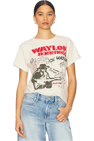 REVOLVE DAYDREAMER Daydreamer camiseta waylon jennings ol? waylon tour en color blanco talla L en - White. Talla L (también en M, S, XL, XS).