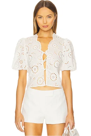 REVOLVE HEARTLOOM Heartloom roxana top en color blanco talla L en - White. Talla L (también en M, S, XL, XS).