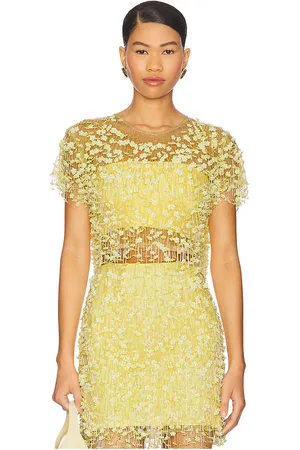 REVOLVE Mariandree Gaitan Mariandree gaitan thaylu top en color talla L en - Yellow. Talla L (también en M, S, XL, XS).